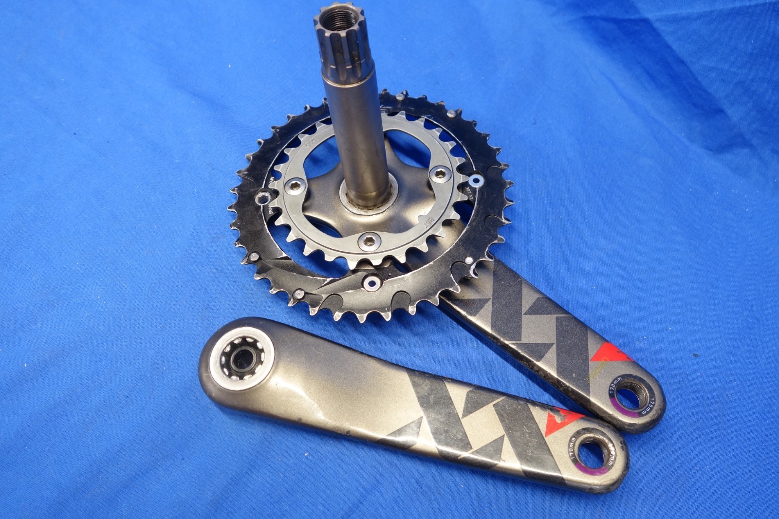 SRAM XX 2 x 10 GXP Carbon Mountain Bike Crankset, 39/26t, 170mm Arm Length