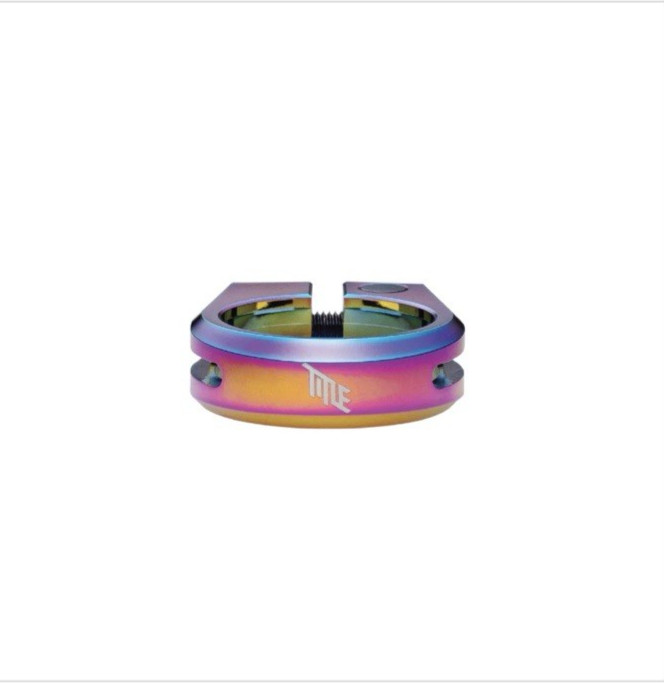 Title MTB Seatpost Clamp (Oil Slick) 31.8mm Upcycled