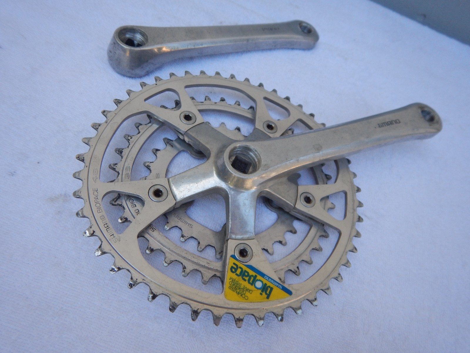 Shimano FC-B124 Biopace Vintage Mountain Bike Triple Cranks 175 Crankset w/BB