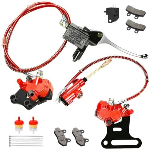Pit Bike Front & Rear Hydraulic Disc Brake Caliper Assembly Red