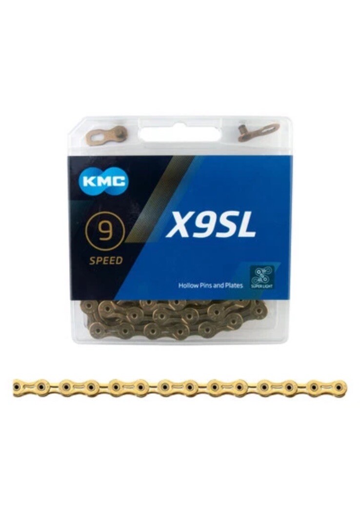 KMC X9SL Super🔥Light🔥Chain 9-Speed, 116 Links, (GOLD)🔥👀🔥