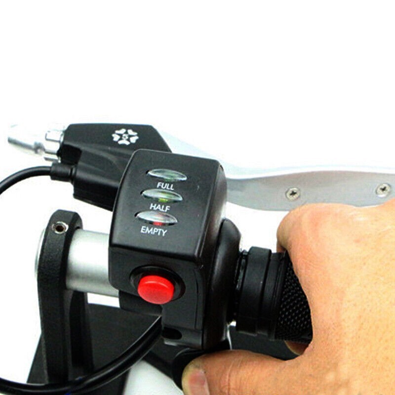 36V 48V Handlebar Battery Indicator Thumb Throttle Speed Control E-Bike Scooter