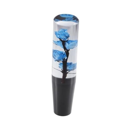 Universal Rose Flower Car Gear Shift Knob, Manual Automatic Stick 20cm Blue