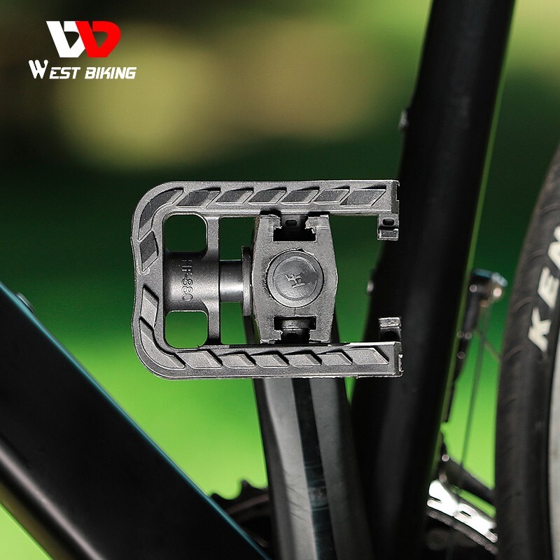 WEST BIKING Foldable Bicycle Pedals Nylon Cycling Folding Bike Pedals 9/16in