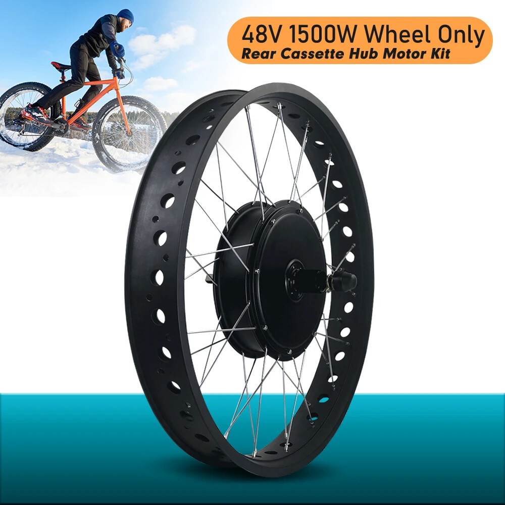 48V 1500W 4.0 Fat Tire Snow Bike Ebike Rear Cassette Hub Motor Wheel Kit