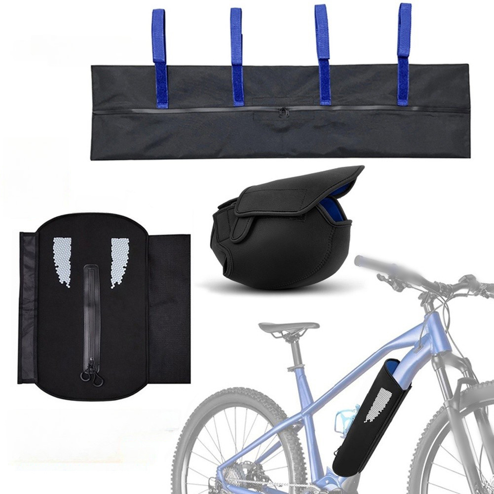 E-Bike Component Cover Set: Neoprene Battery Motor + Oxford Handlebar Covers