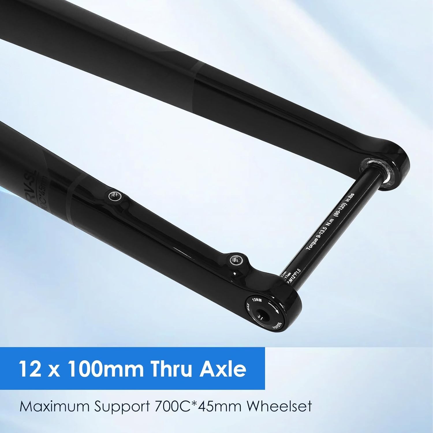 TOSEEK 700C Carbon Fiber Rigid Forks Gravel MTB Bike Tapered Disc Brake 100*12mm