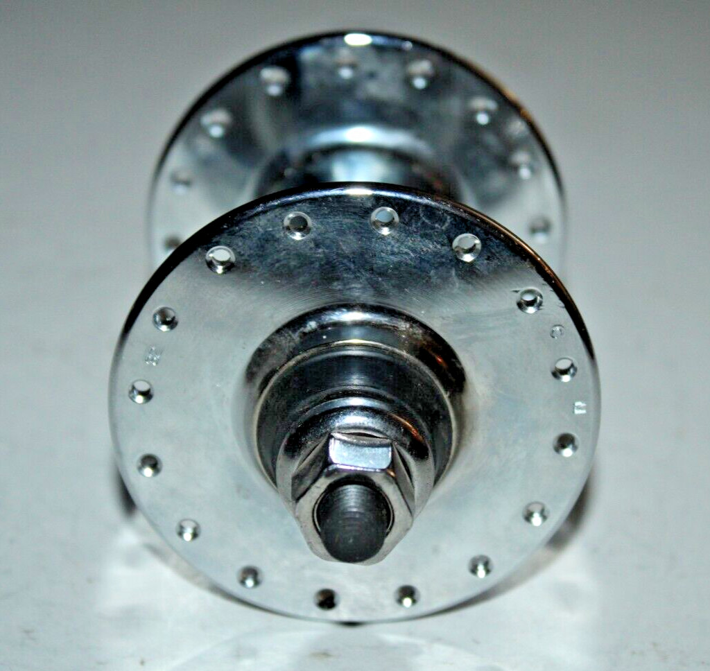Front Track Bike High Flange Hub 100mm 32h Loose Ball Silver Nut/Bolt Ships Free