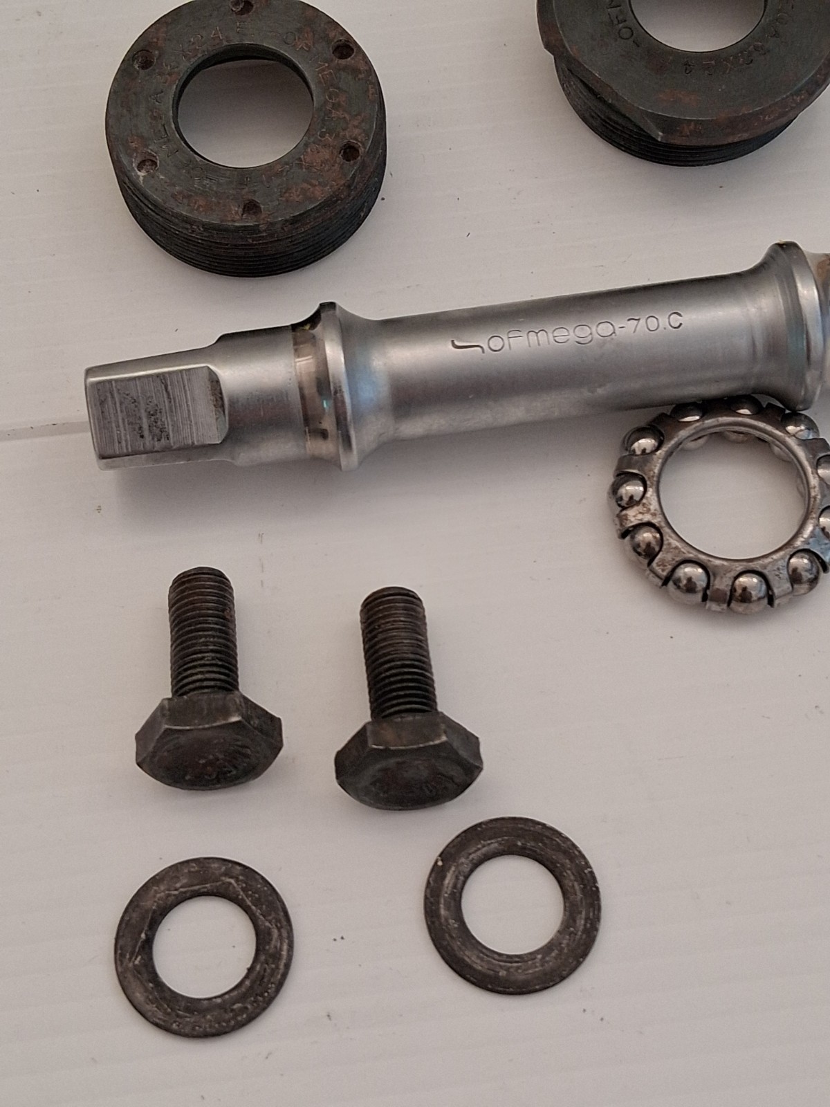 Ofmega Bottom Bracket Complete Italian Threaded Very Good Condition Campagnolo
