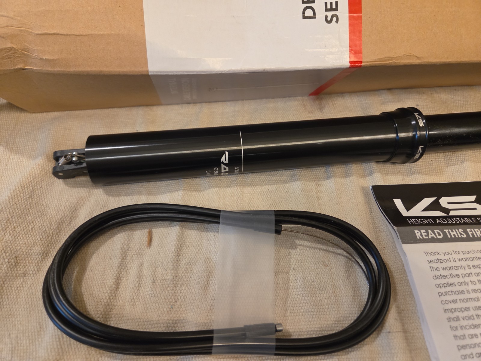 KS Rage-i Dropper Seatpost 30.9mm 392mm 125mm Travel Black Alloy MTB Kind Shock