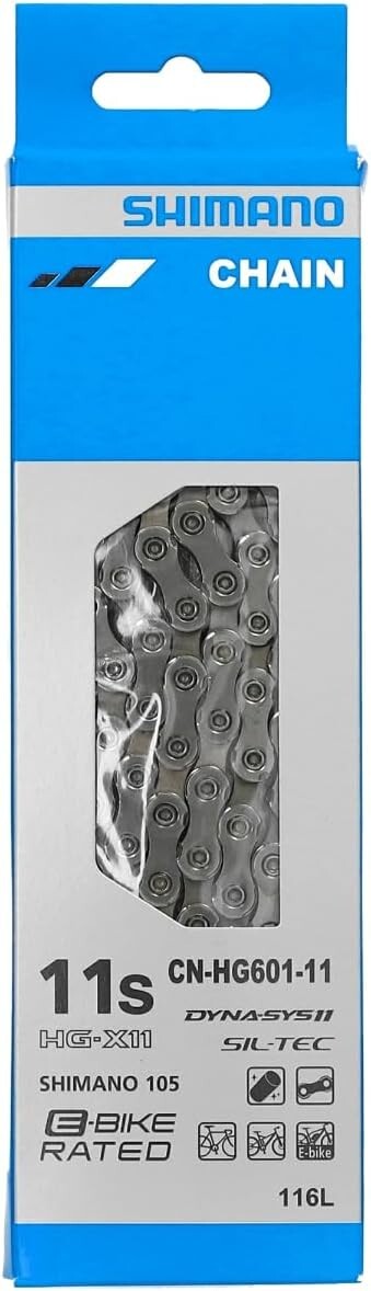CN-HG601 11-Speed Chain with 116 Links – Silver SHIMANO105 シマノ製チェーン（11速）116リンク