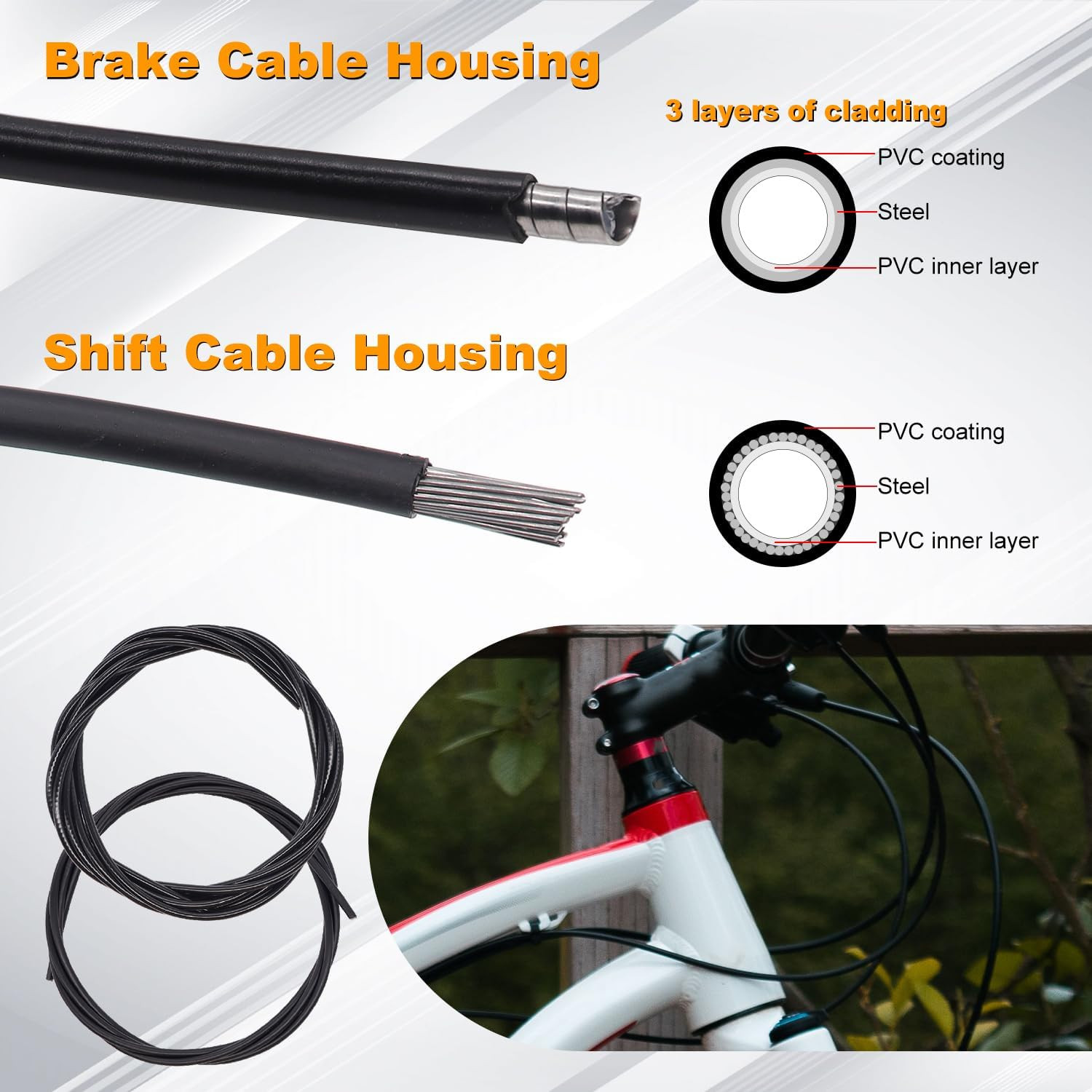 Stainless Steel Wire Cutter Bike Brake Cable Housing Shifter Cable Housing Unive