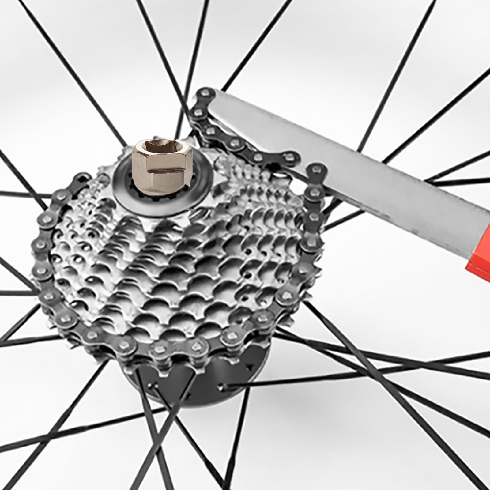 COTOUXKER Bike Freewheel Removal Tool with Chain Whip and One Size, Silver