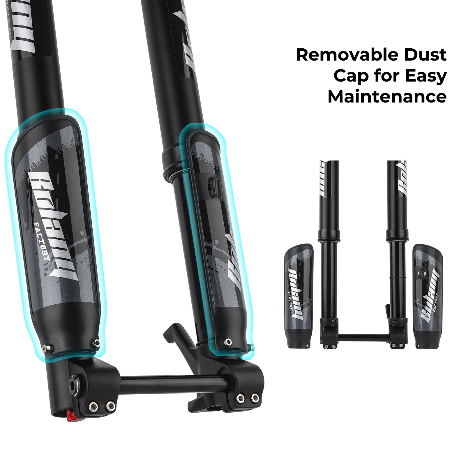Double Shoulder MTB Inverted Fork 29inch Boost Travel 140mm Adjustable Damping