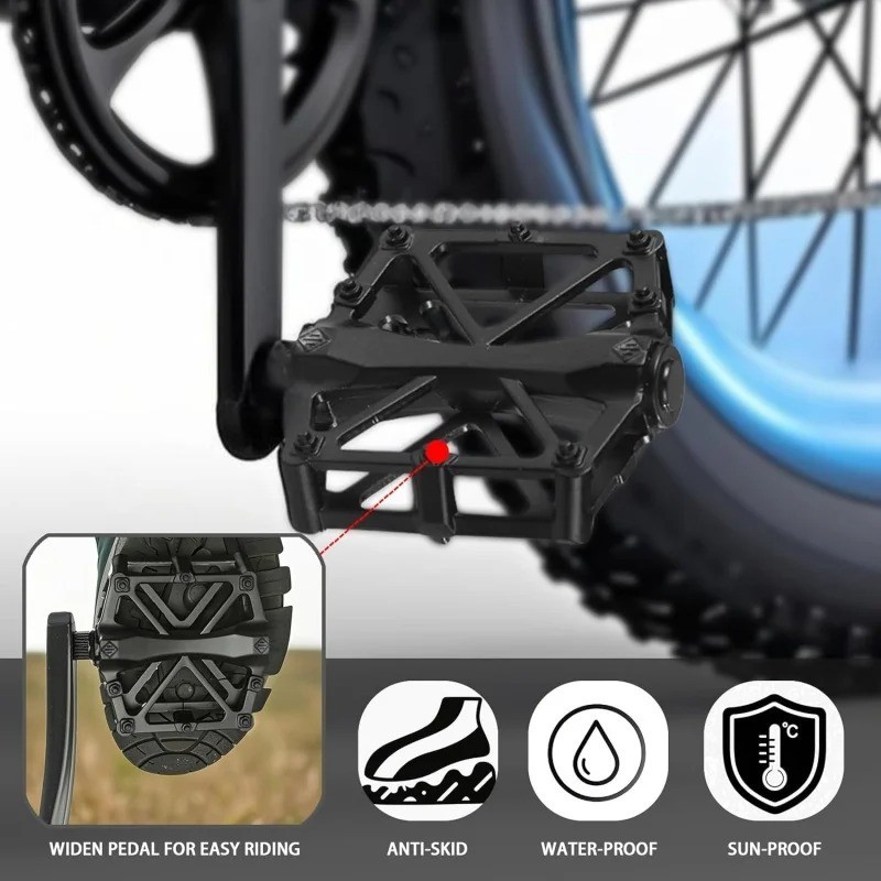 Aluminum Bike Pedals Triple Bearing CNC Body MTB Road Non-slip Sealed 9/16″ USA