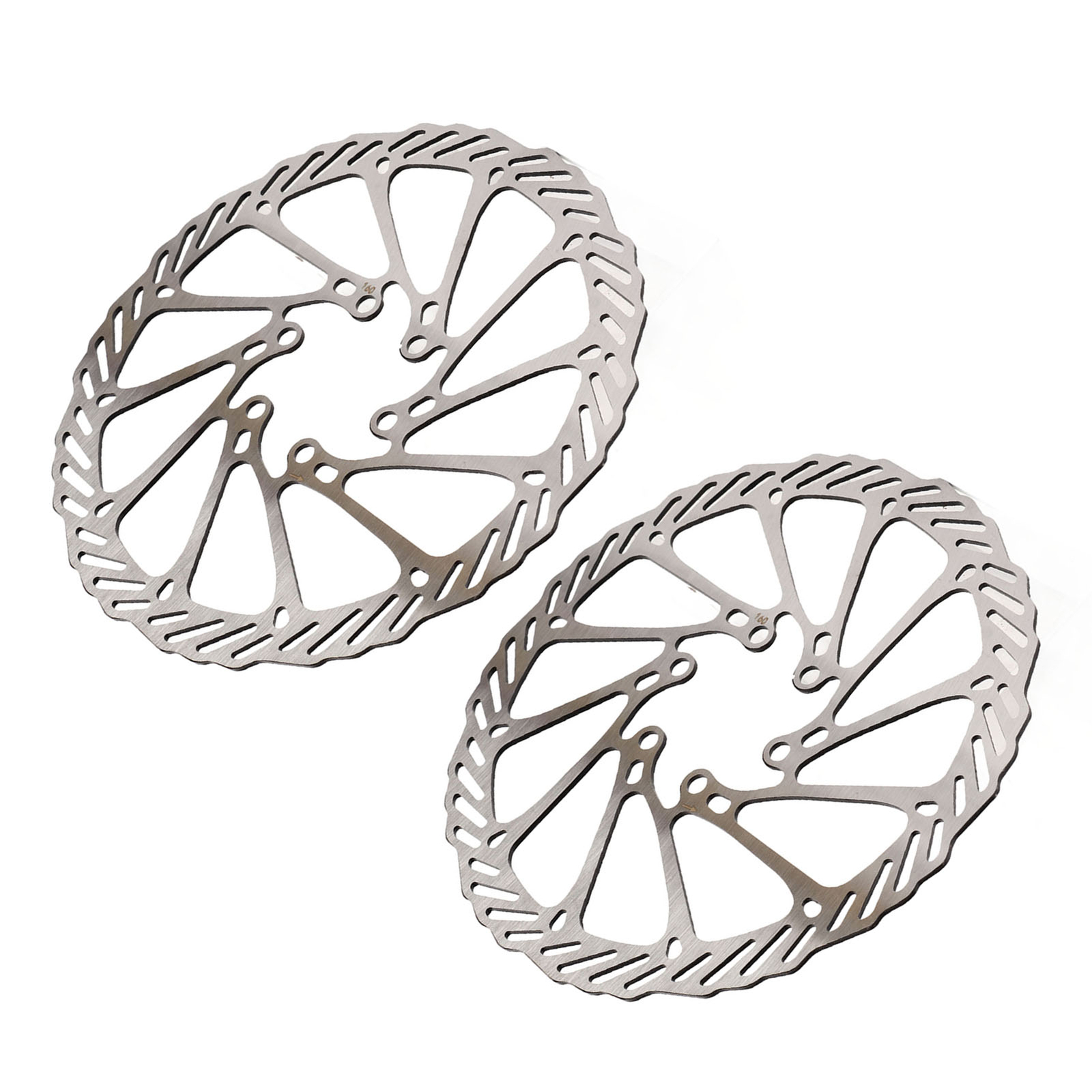 (160mm/6.3in)2 Pcs Bike Disc Brake Rotors Lightweight Fast Heat Dissipation