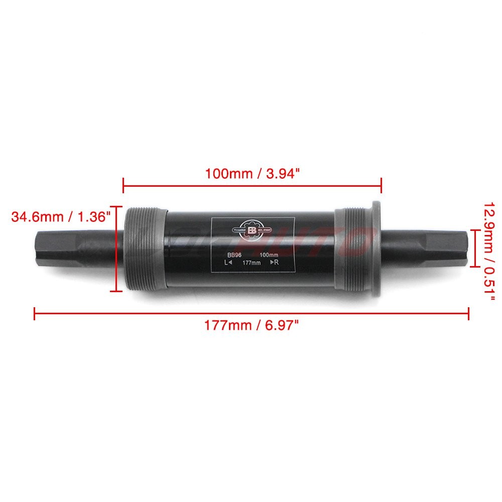 Bicycle Bottom Bracket Square Taper Sealed Bearing Bike 68mm 80mm 100mm Crank BB