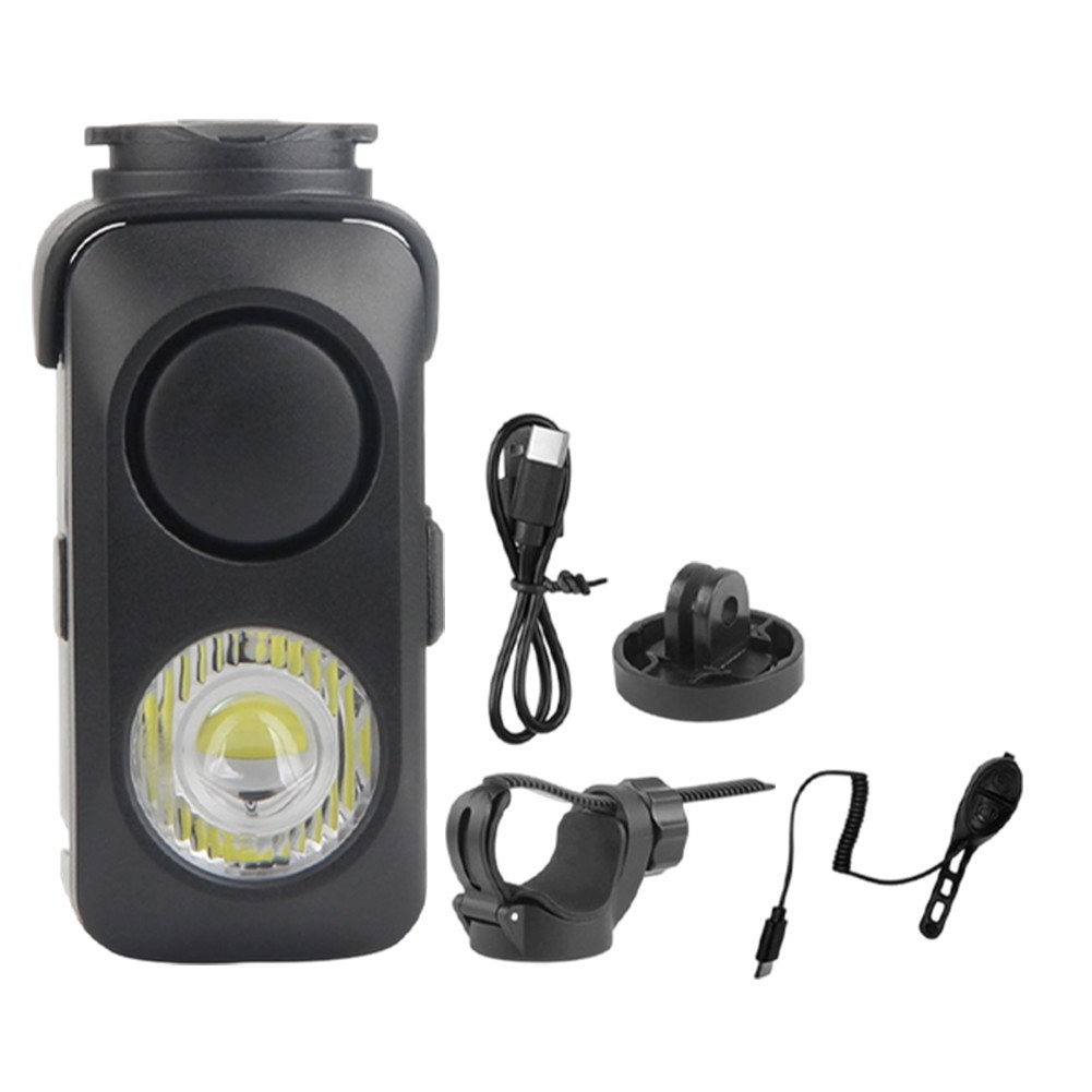 USB Rechargeable Bike Light with For horn 120dB LED Headlight and Tail Light
