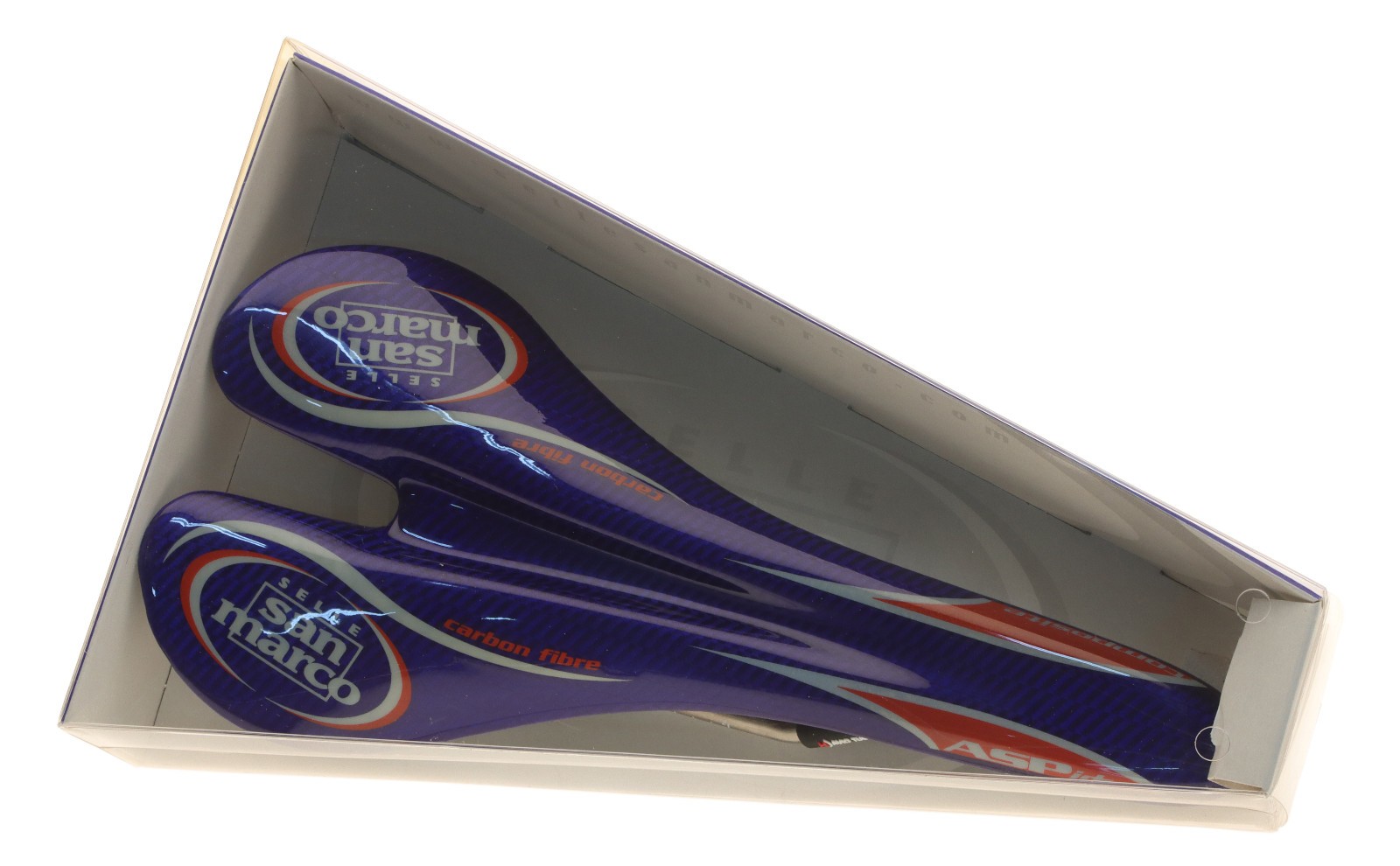 Selle San Marco Aspide Saddle Carbon Fiber Body Titanium Rails Blue NIB NOS NEW