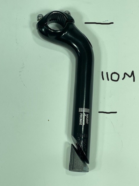 Promax Alloy High Rise Quill stem 1 1/8″ 50mm x 40 degree Rise 25.4 Clamp US1