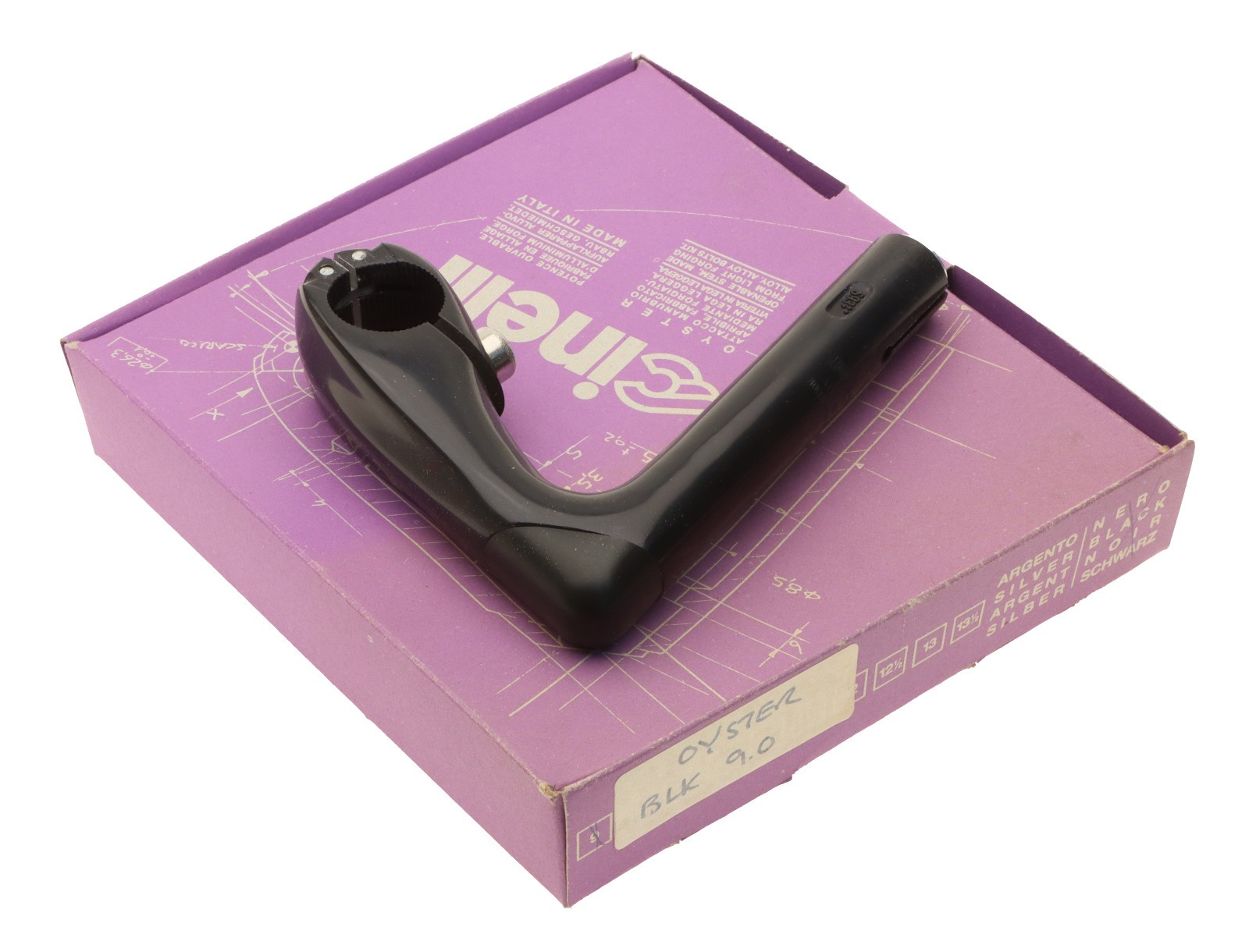 Cinelli 1″ Oyster 22.2mm Quill Stem 90mm 26.4mm Clamp Black -17° NEW NIB NOS