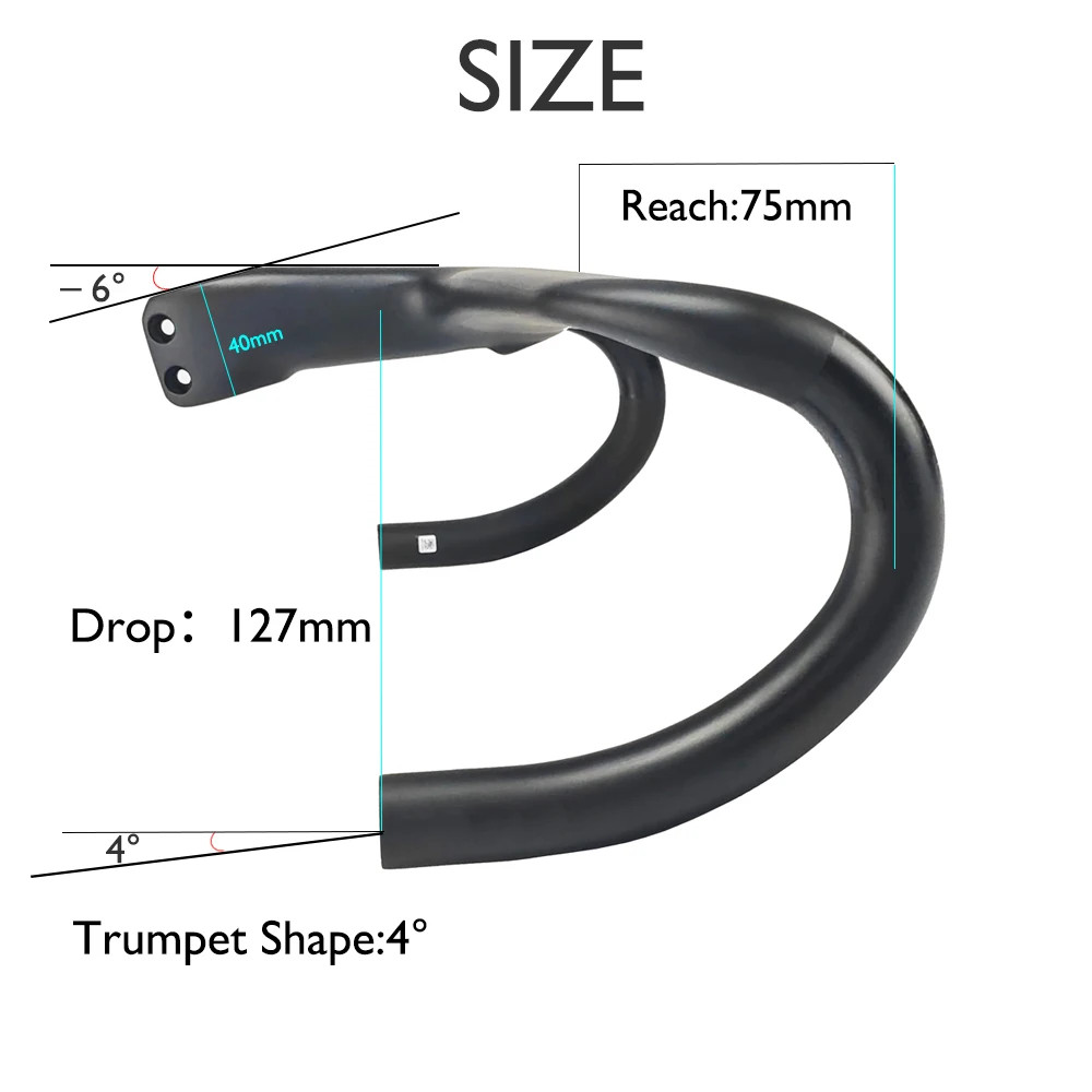 Carbon Fiber Road Bike Integrated Handlebar 28.6mm with Computer Bracket/Base