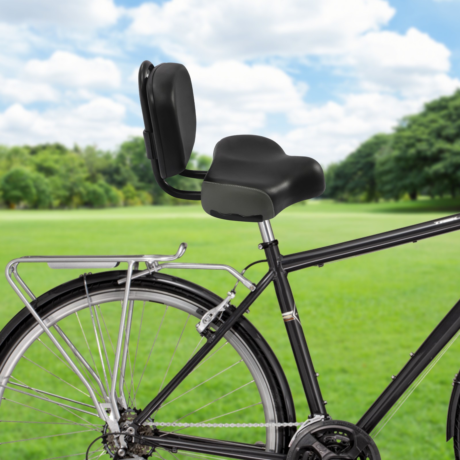 11.5″ x 9.5″ Oversize Comfort Saddle Seat Backrest Saddle Bike Seat W/Backrest