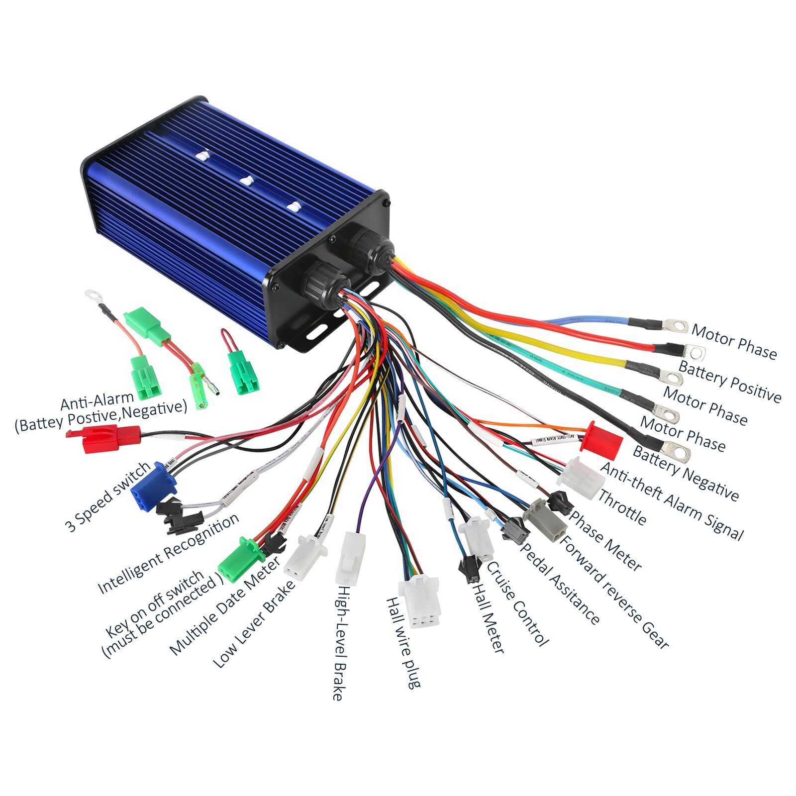 48V 60V 72V 84V 60A Brushless Controller+Display for E-Bike Go Kart Quad Buggy