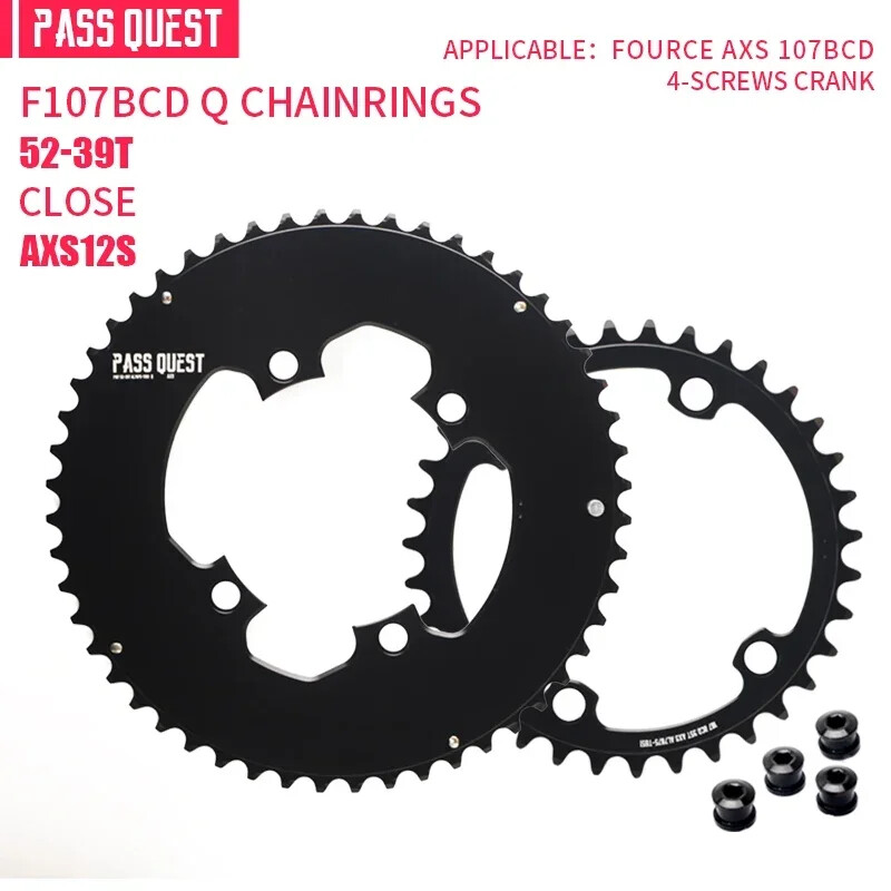 107BCD Road/Gravel Bike Double Chainring 46-33T 48-35T 50-37T 52-39T 12 Speed