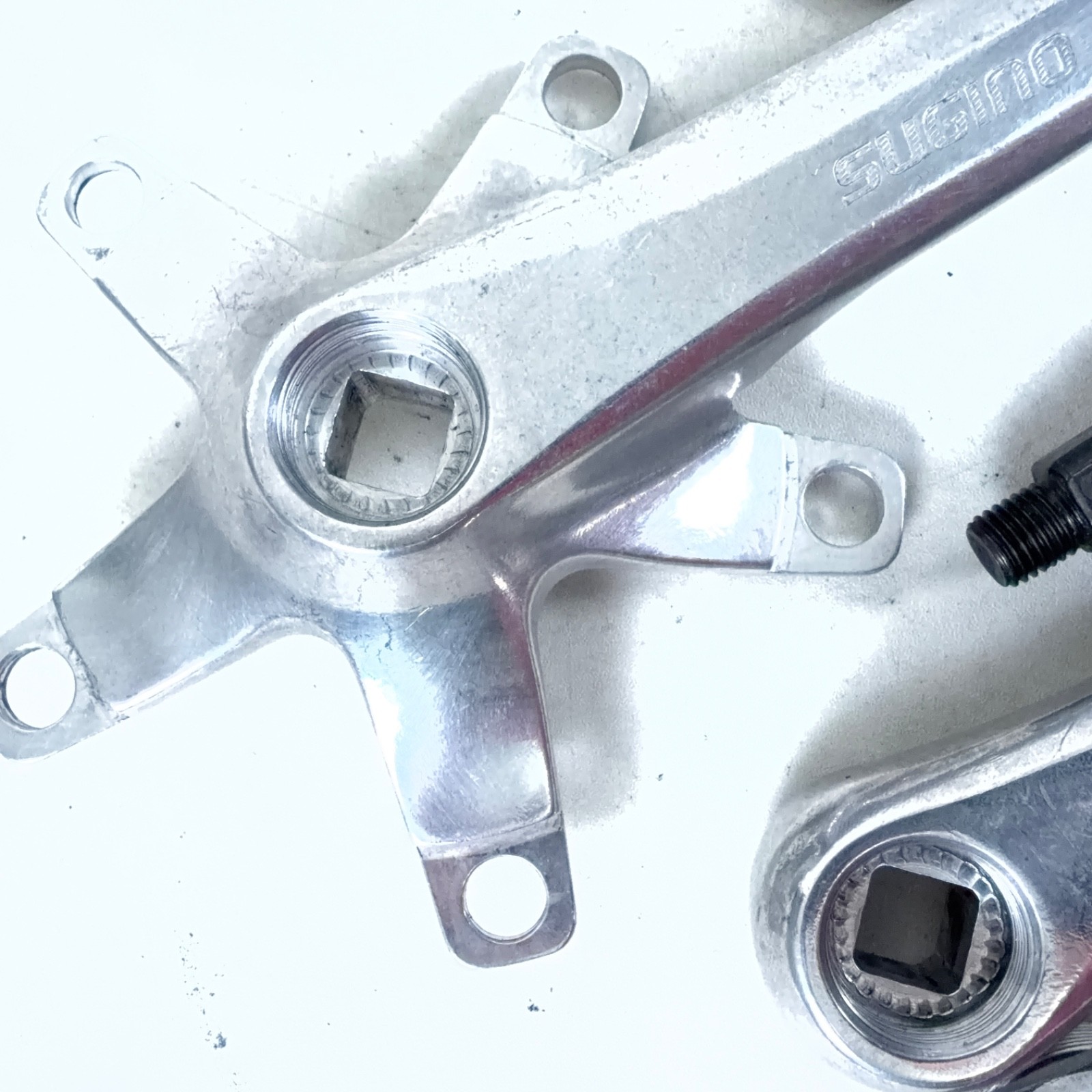 Sugnio Vintage GC Triple 110/74 Crankset Square Taper 175mm Arms w BB & Dustcaps