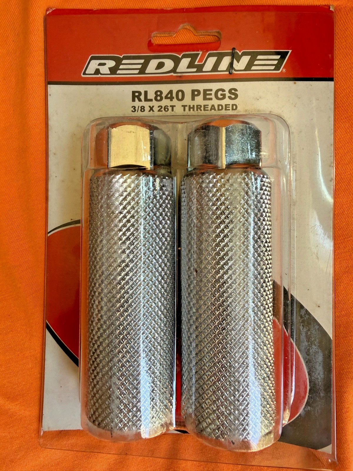Redline RL840 Pegs 3/8 x 26T Threaded NOS Original Packaging VINTAGE MID SCHOOL