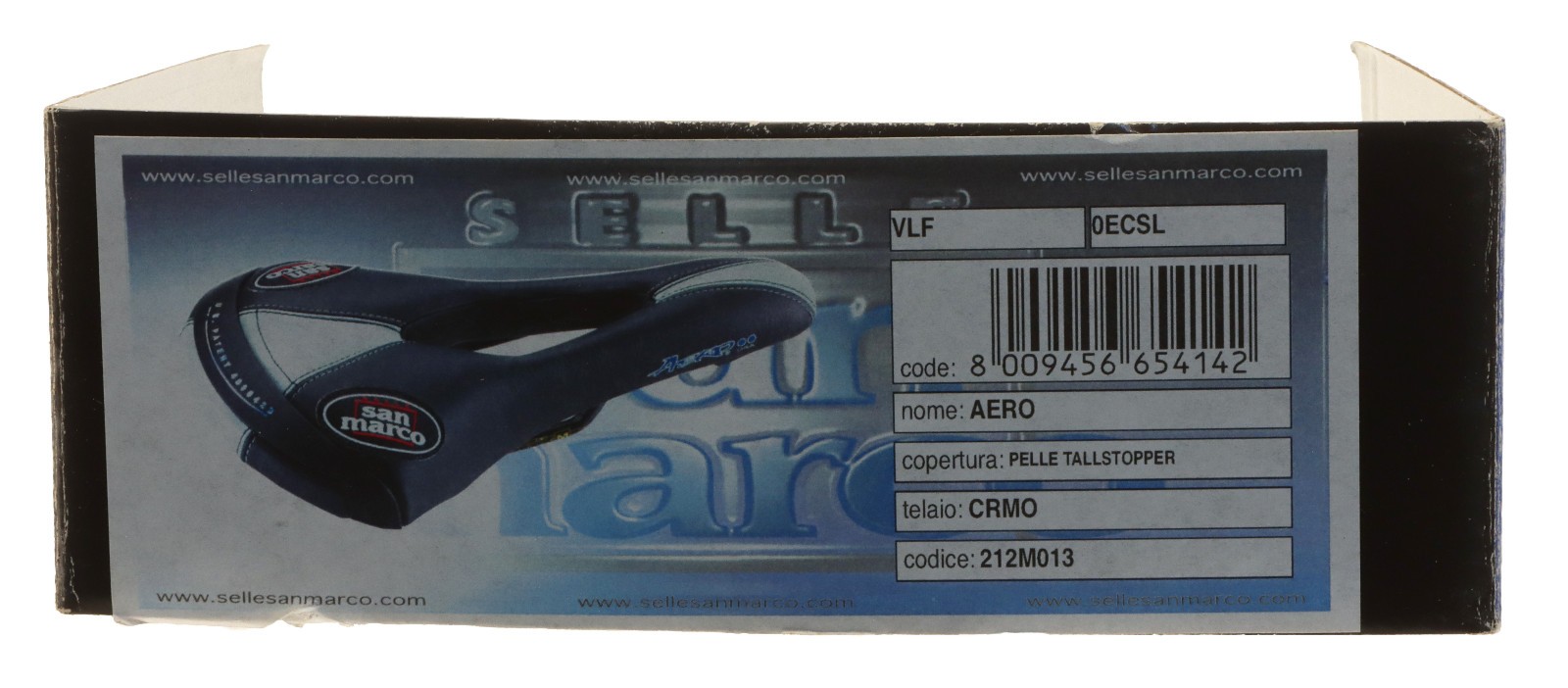 Selle San Marco Aero Saddle Chromoly Rails Black/Gray Leather 1999 NIB NOS NEW