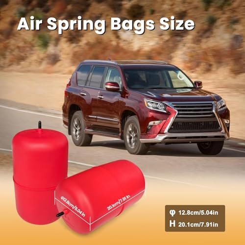Rear Air Spring Bags Suspension Kit Compatible with 2010-2023 L-exus GX460
