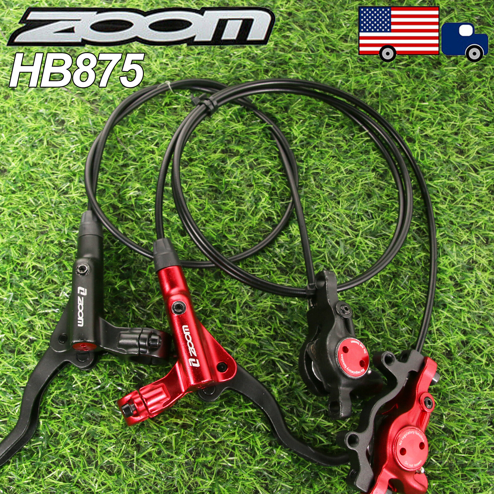 ZOOM HB875 MTB BMX Bike Hydraulic Disc Brake with IS/PM Caliper Front Rear 160mm