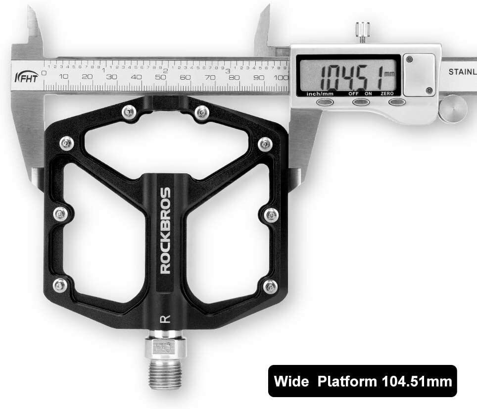 ROCKBROS MTB Bike Platform Pedals Aluminum Bicycle Cycling Sealed Bearing Pedals