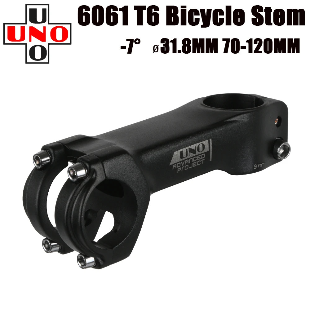 UNO Bike Stem Ultralight Road Bike Stem Fork-7 Degree 28.6Mm 31.8Mm 70/80/90/100