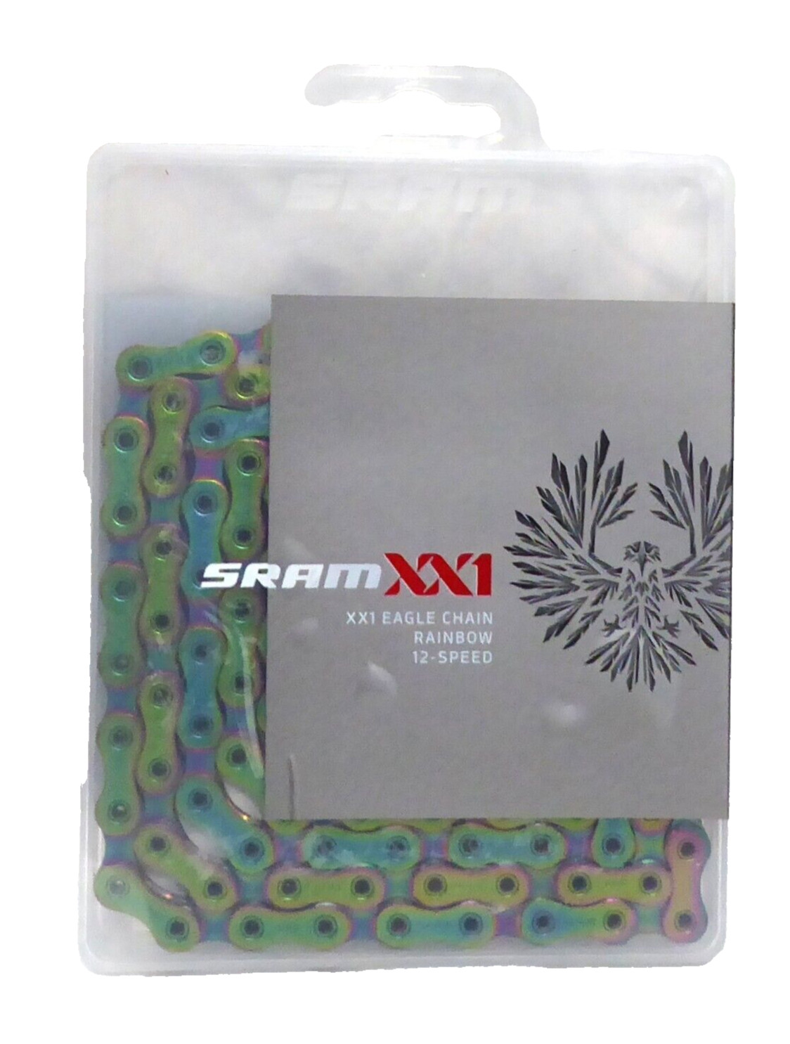 SRAM PC Xx1 Eagle Hollow Pin Chain 12 Speed 126 Links Rainbow