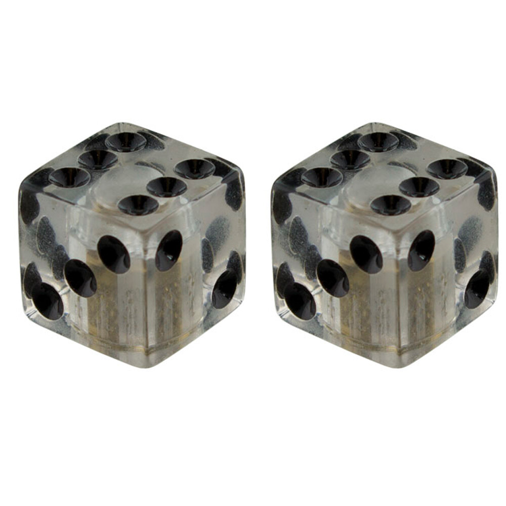 PRO+ DICE VALVE CAPS SCHRADER VALVE CLEAR