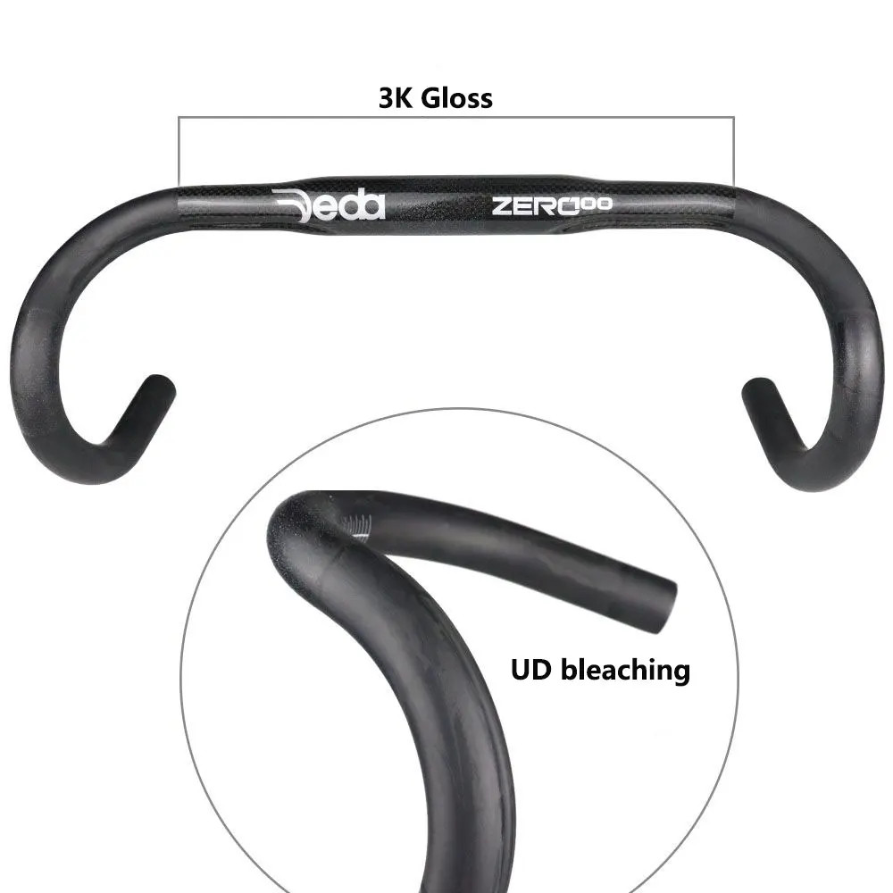 Carbon Fiber Drop Bar Road Bike Handlebar 31.8mm 400mm 420mm 440mm 3K Glossy