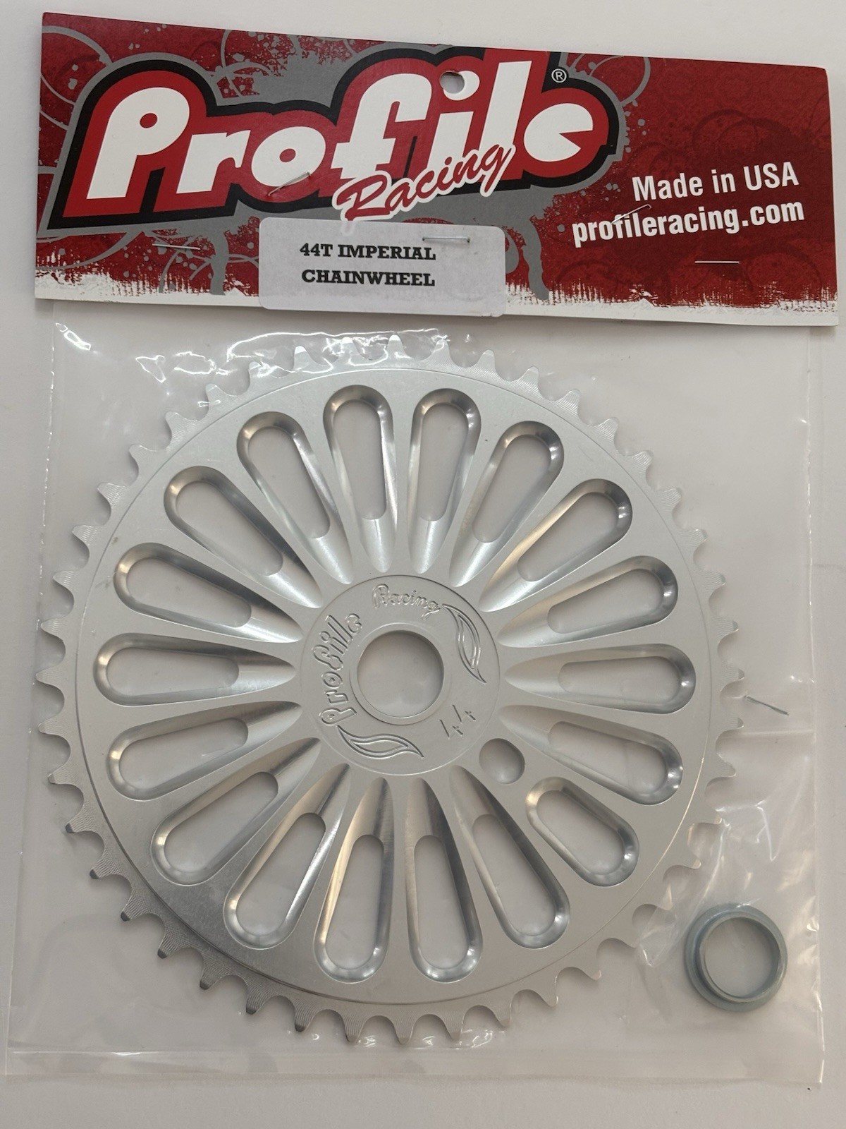 PROFILE IMPERIAL CHAIN WHEEL SPROCKET BMX 44T POLISHED 19MM