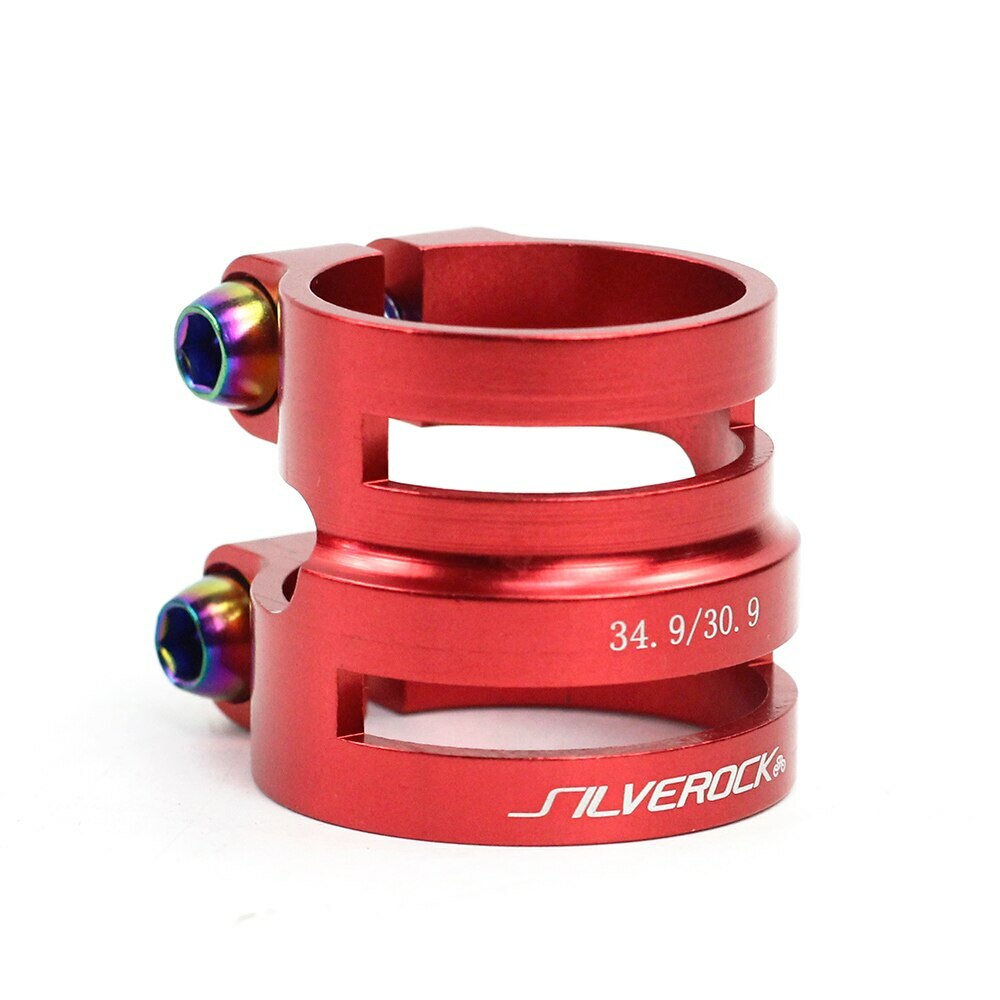 SILVEROCK Alloy Double Dual Size Seatpost Clamp for Road Balance MTB Bike Frame