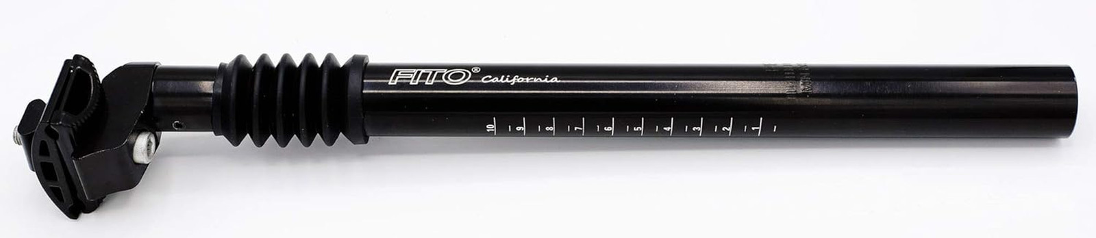 Seat Post – 27.2 x 350mm Bicycle Suspension Seatpost with Clamp – Black