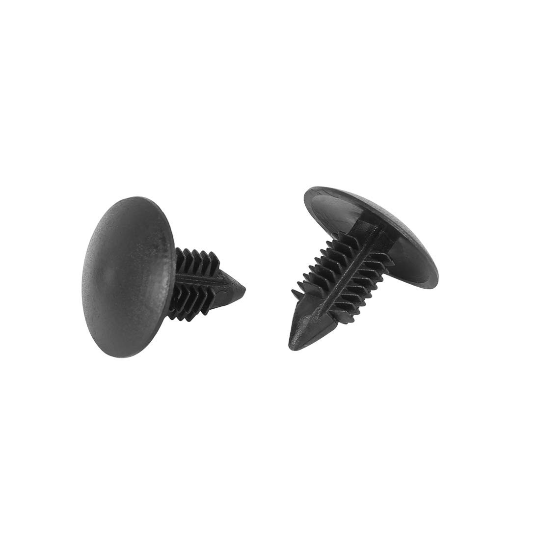 X AUTOHAUX 40pcs 10mm Hole Dia Plastic 22x20mm / 0.86″x0.78″(L*Max.D), Black