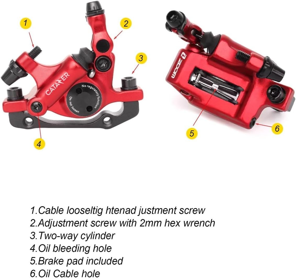 XTECH HB-100 Hydraulic Disc Brake Caliper Set – Front & Rear for MTB & E-Bikes