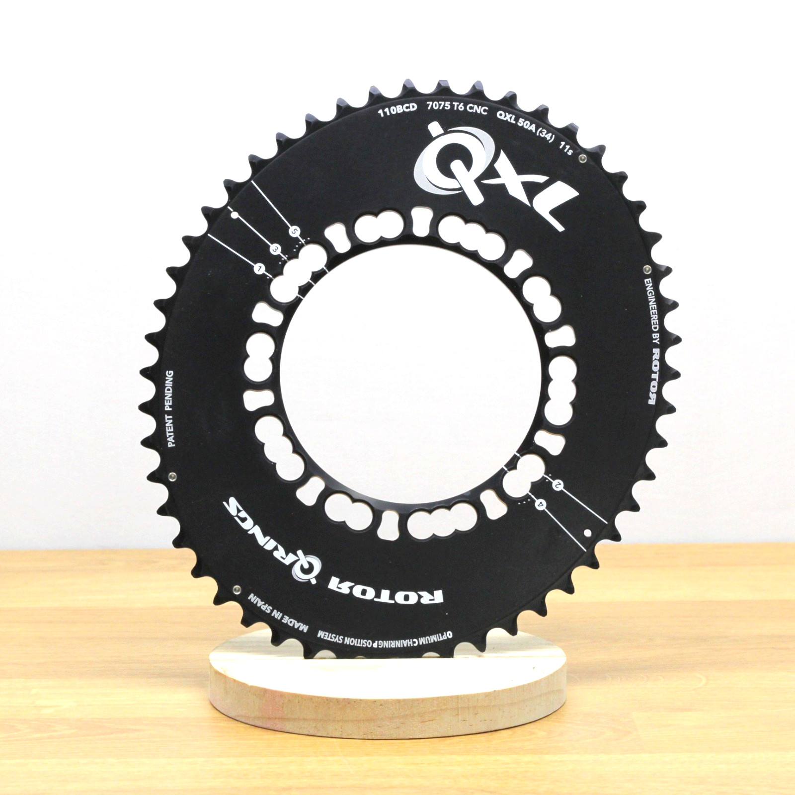 Rotor QXL 50A (34) Tooth 11spd Oval Aero Chain Ring- 110x5BCD- Black – New