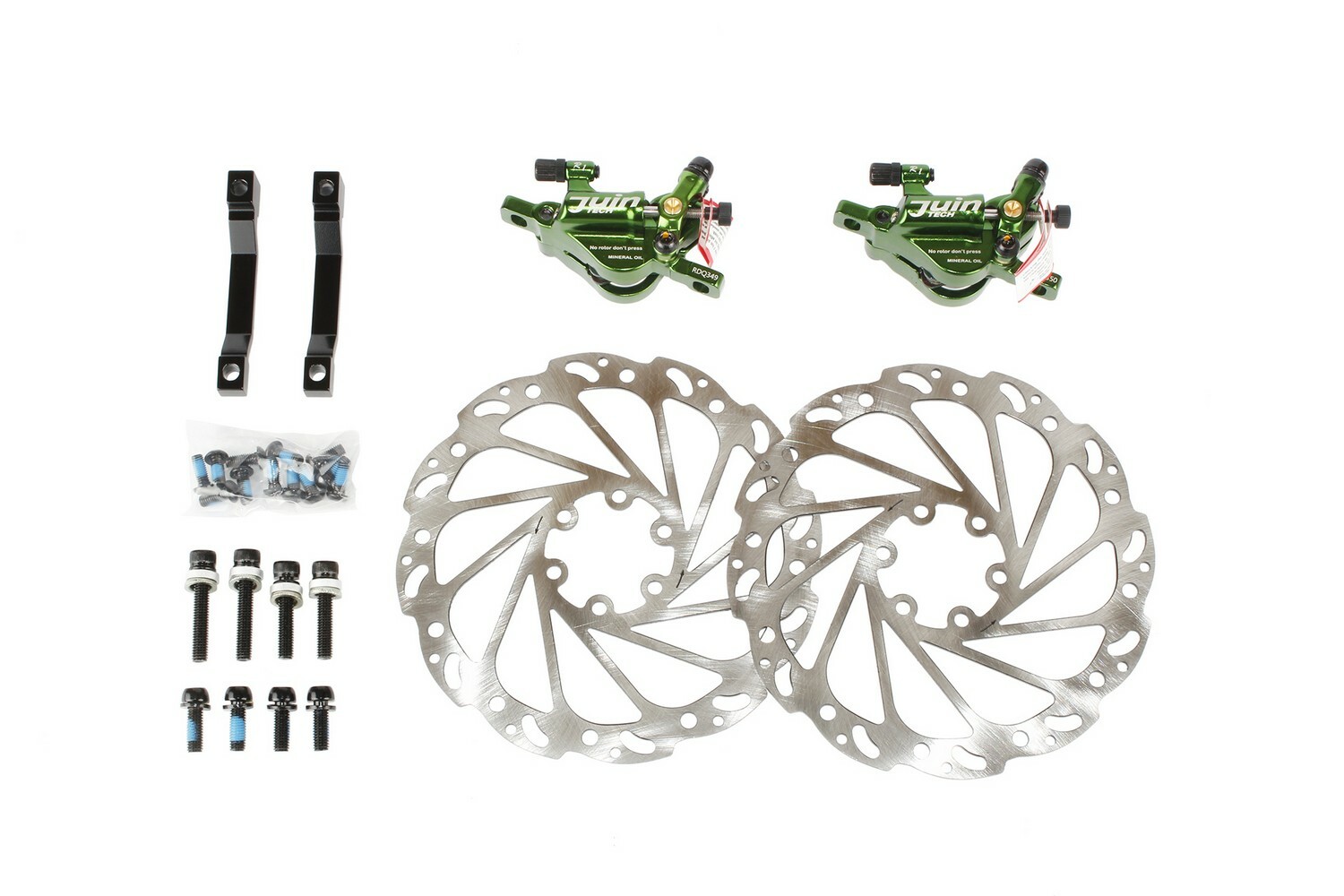 Juin Tech R1 Road Cyclocross Gravel Riding Bike Hydraulic Disc Brake Set Green