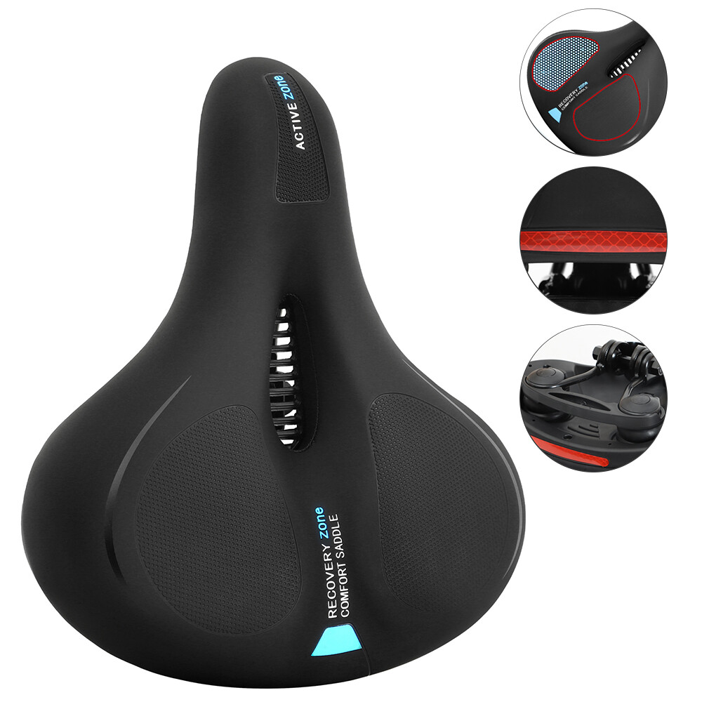 Comfort Wide Bicycle Seat Soft Gel Cruiser Bike Saddle E-bike Air Cushion Pad