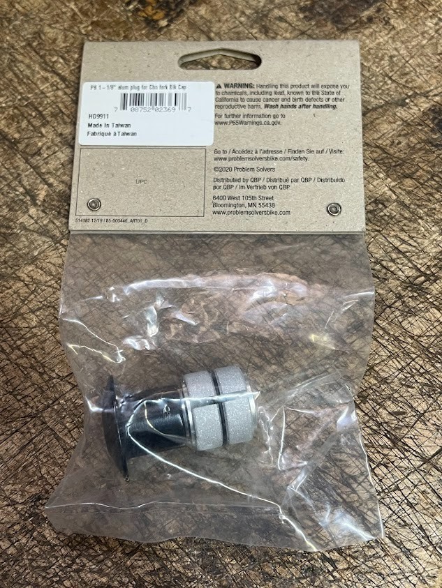 Problem Solvers 1 1/8″ Carbon Fork Plug – PART # HD9911 – BRAND NEW