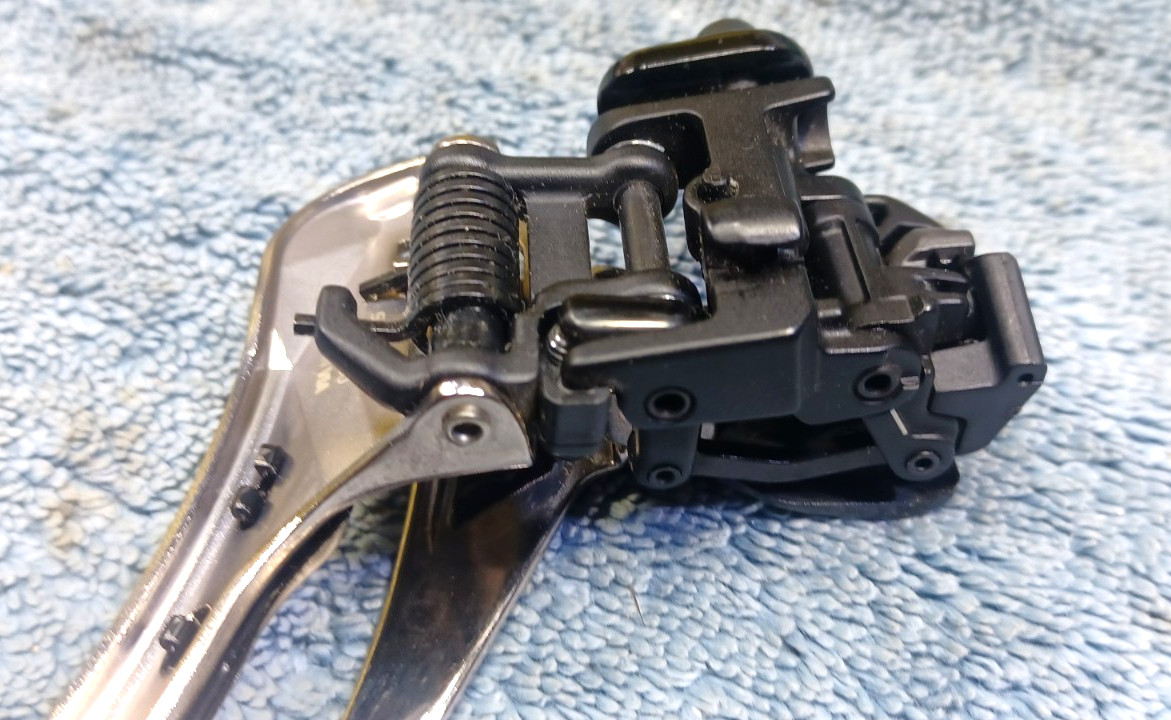 VGC, used, Shimano Dura Ace FD-R9100, Front Derailleur Braze On, 2×11
