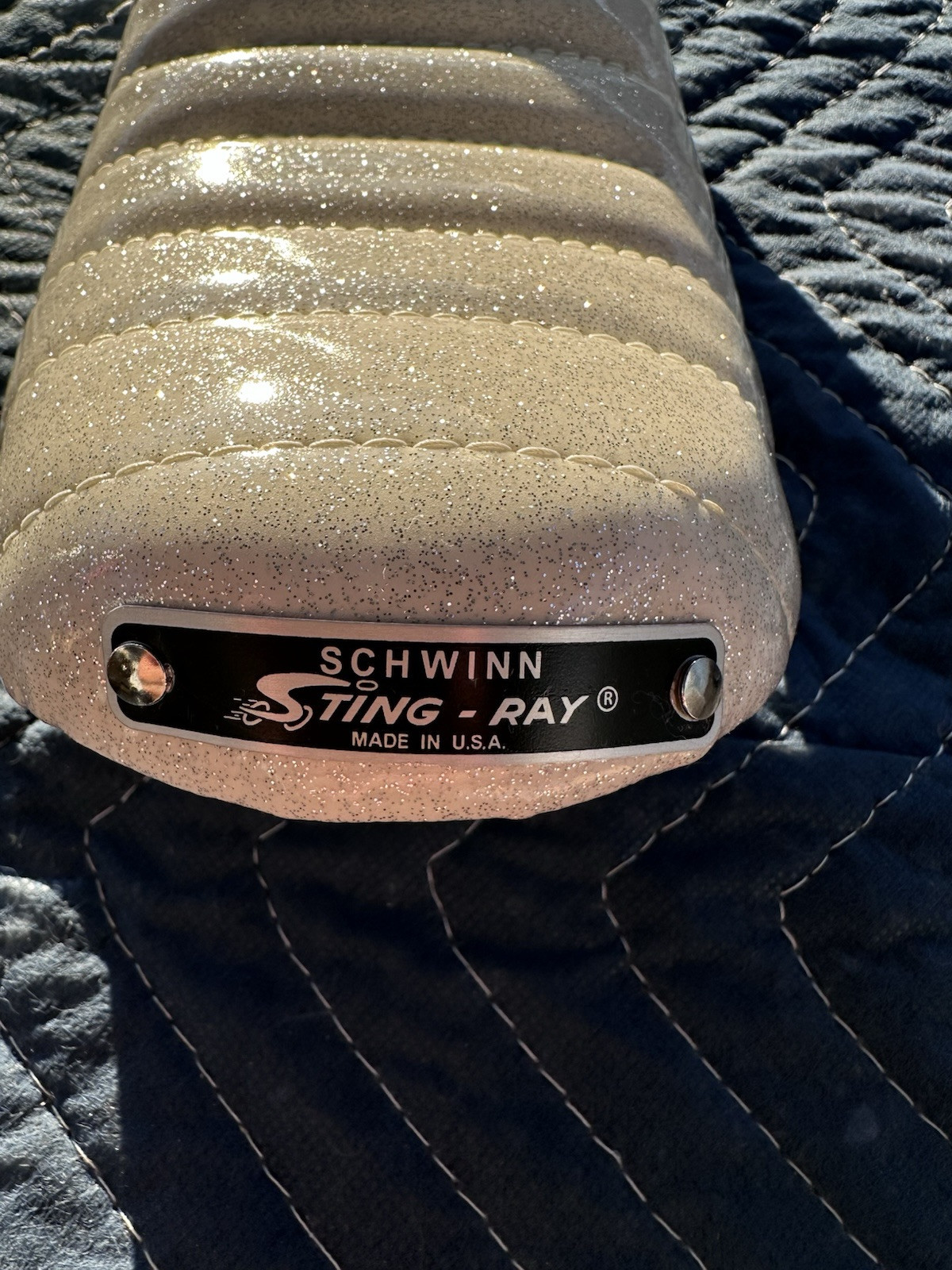 Bicycle Banana Seat Glitter Vinyl Covers Custom Schwinn Stingray Recover Lowride